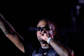 Kalash on stage at the Fete De L‘Humanite 2025 - Bretigny sur Orge