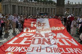 Pope Leo XIV Leading The Angelus Prayer On His 70Th Birthday - Vatican