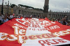 Pope Leo XIV Leading The Angelus Prayer On His 70Th Birthday - Vatican