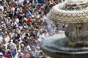 Pope Leo XIV Leading The Angelus Prayer On His 70Th Birthday - Vatican