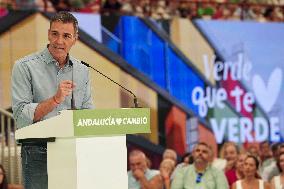 Pedro Sanchez Participates in a PSOE Public Act - Malaga