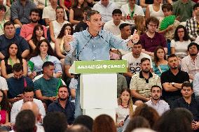 Pedro Sanchez Participates in a PSOE Public Act - Malaga