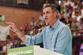Pedro Sanchez Participates in a PSOE Public Act - Malaga