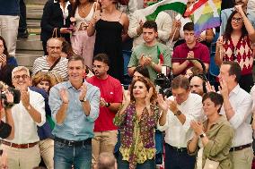 Pedro Sanchez Participates in a PSOE Public Act - Malaga