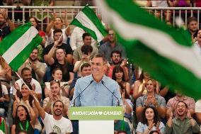 Pedro Sanchez Participates in a PSOE Public Act - Malaga
