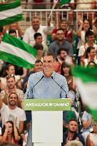 Pedro Sanchez Participates in a PSOE Public Act - Malaga