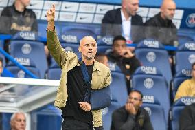 Luis Enrique At PSG v RC Lens - Paris