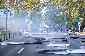Madrid Hosts Final Stage Of The Vuelta Ciclista A España Marked By Pro-Palestinian Protests