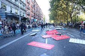 Madrid Hosts Final Stage Of The Vuelta Ciclista A España Marked By Pro-Palestinian Protests