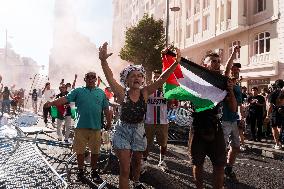 Madrid Hosts Final Stage Of The Vuelta Ciclista A España Marked By Pro-Palestinian Protests