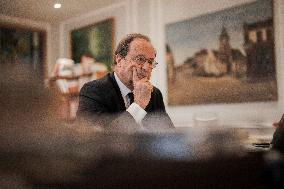 François Hollande during an interview with Le Figaro - Paris