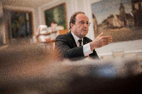 François Hollande during an interview with Le Figaro - Paris