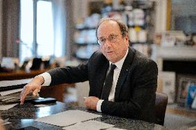 François Hollande during an interview with Le Figaro - Paris