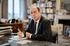 François Hollande during an interview with Le Figaro - Paris