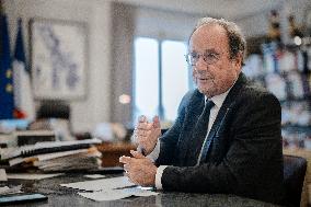 François Hollande during an interview with Le Figaro - Paris