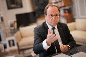 François Hollande during an interview with Le Figaro - Paris
