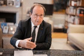 François Hollande during an interview with Le Figaro - Paris