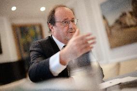 François Hollande during an interview with Le Figaro - Paris