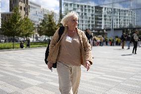 Support of 12 assisted-suicide activists at the opening of their trial - Paris