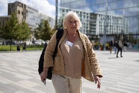 Support of 12 assisted-suicide activists at the opening of their trial - Paris