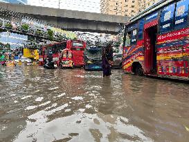 Waterlogged Streets in Dhaka - Bangladesh