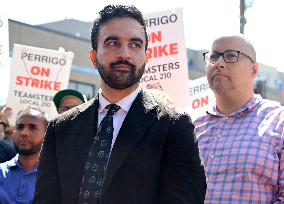 Mamdani Rallies with Striking Members of Teamsters Local 210 in Bronx, NY