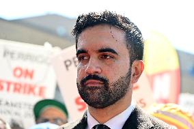 Mamdani Rallies with Striking Members of Teamsters Local 210 in Bronx, NY