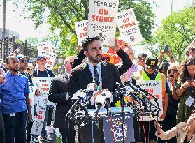 Mamdani Rallies with Striking Members of Teamsters Local 210 in Bronx, NY