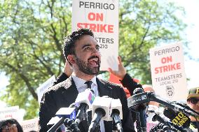 Mamdani Rallies with Striking Members of Teamsters Local 210 in Bronx, NY