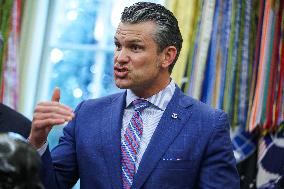 DC: President Trump Signs a Presidential Memorandum in Oval Office