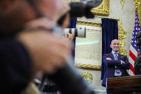 DC: President Trump Signs a Presidential Memorandum in Oval Office