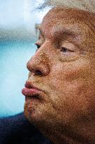 DC: President Trump Signs a Presidential Memorandum in Oval Office