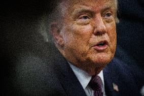 DC: President Trump Signs a Presidential Memorandum in Oval Office