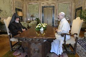 Pope Leo XIV Meets Armenian Patriarch Karekin II - Castel Gandolfo