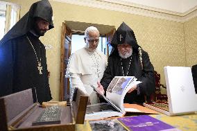 Pope Leo XIV Meets Armenian Patriarch Karekin II - Castel Gandolfo