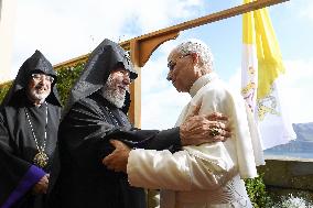 Pope Leo XIV Meets Armenian Patriarch Karekin II - Castel Gandolfo