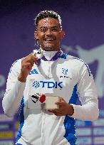 World Athletics Championships - Men's Pole Vault Awarding Ceremony - Tokyo