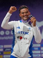 World Athletics Championships - Men's Pole Vault Awarding Ceremony - Tokyo