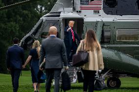 President Donald Trump and First Lady Melania Trump Depart the White House for the United Kingdom