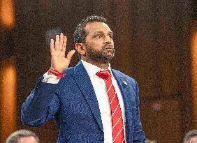 FBI Director Kash Patel testifies before the House Judiciary Committee during an oversight hearing on Capitol Hill.