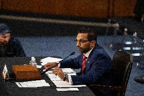 FBI Director Kash Patel testifies before the House Judiciary Committee during an oversight hearing on Capitol Hill.