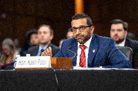 FBI Director Kash Patel testifies before the House Judiciary Committee during an oversight hearing on Capitol Hill.