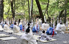 Rite at Ise Jingu shrine in Mie Pref.