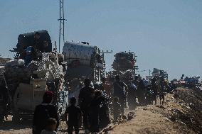 Palestinians Flee Northern Gaza after Intensified Israeli Attacks - Gaza City