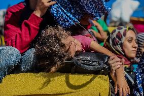 Palestinians Flee Northern Gaza after Intensified Israeli Attacks - Gaza City