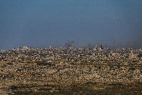 Palestinians Flee Northern Gaza after Intensified Israeli Attacks - Gaza City