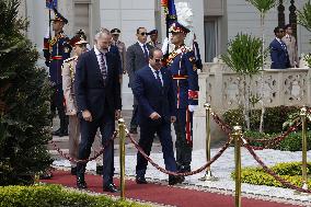 Spanish Royals Recieved by President Abdelfatah El Sisi - Cairo