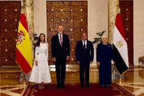 Spanish Royals Recieved by President Abdelfatah El Sisi - Cairo