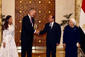 Spanish Royals Recieved by President Abdelfatah El Sisi - Cairo