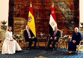 Spanish Royals Recieved by President Abdelfatah El Sisi - Cairo